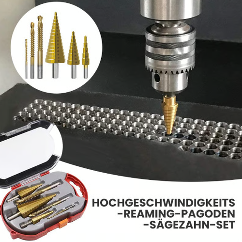 Step Drill Spiral Bit Drill Bit Set (6 Pieces)