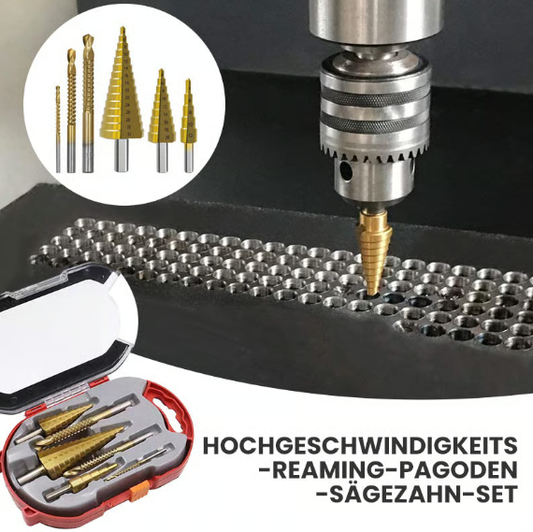 Step Drill Spiral Bit Drill Bit Set (6 Pieces)