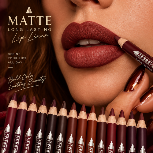 👄12Pcs Matte Lip Liner With Sharpener Set Waterproof Smudgeproof Precise Contour Lipstick Pens