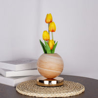 Orange tulip + orange pot (3-color dimming + touch switch + USB charging)