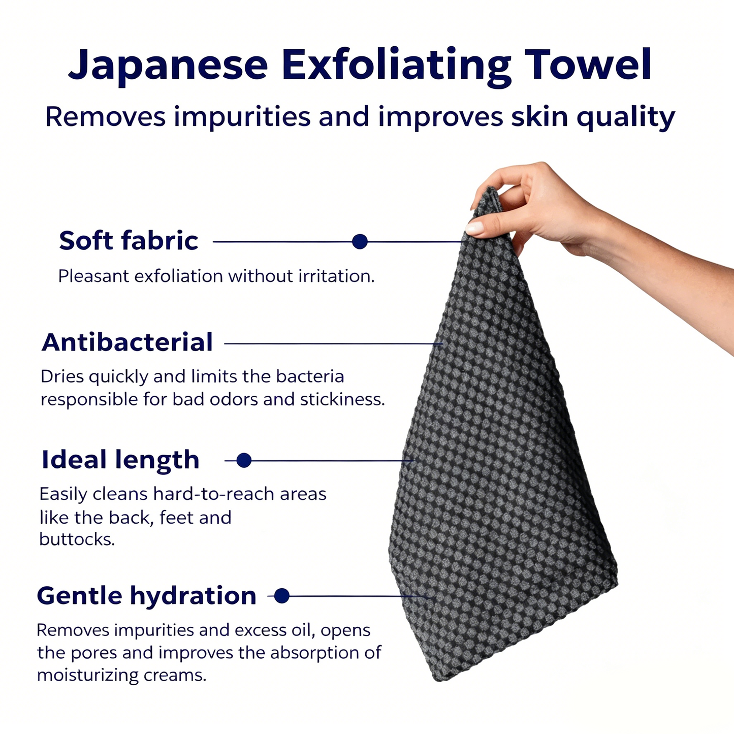 🔥 BUY 1 GET 1 FREE 🔥 Exfoliating Antibacterial Shower Towel