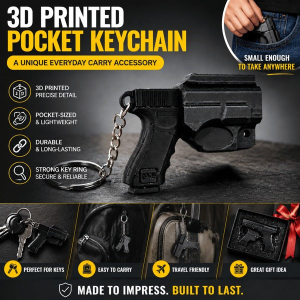 🔑 2026 3D Novelty Keychain — Pocket-Style & Cool