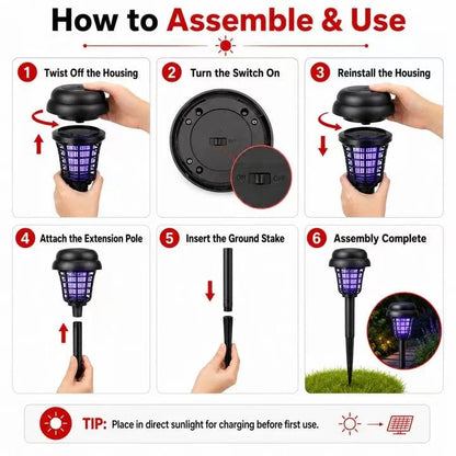 🏠Summer Essentials🦟Solar-Powered UV Mosquito Killer Lamp