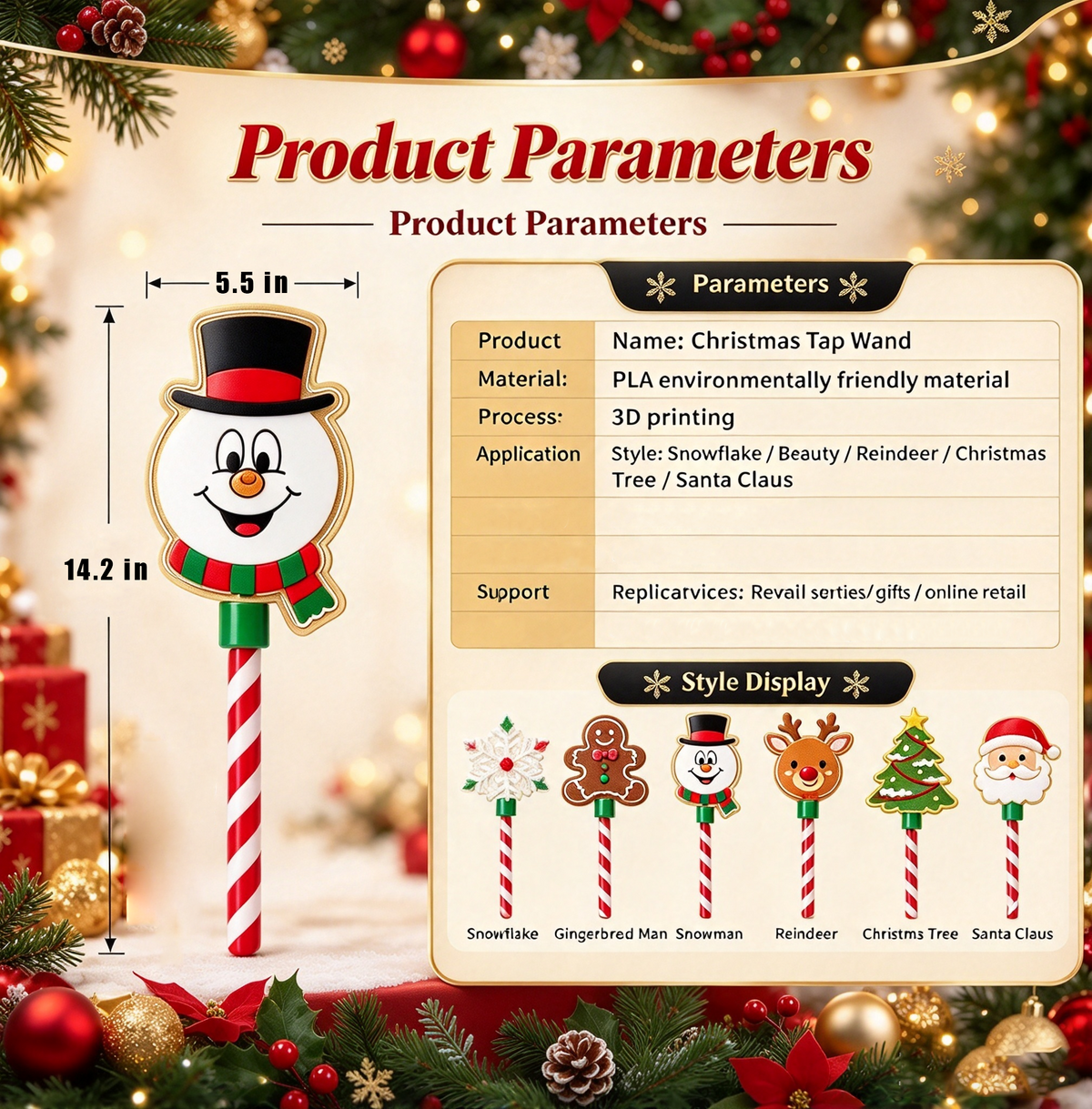 dht™⭐ Christmas Tap-to-Pay Wand | NFC Contactless Payment Card Holder