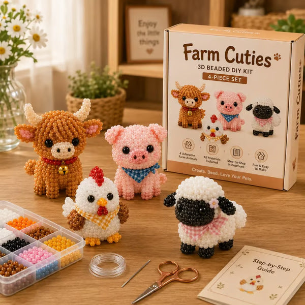  Mini 3D Beaded Animal Craft Kit