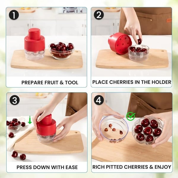 🍒Cherry Pitter Tool: Multi-functional 7-Hole Core Remover for Jam Making🍯