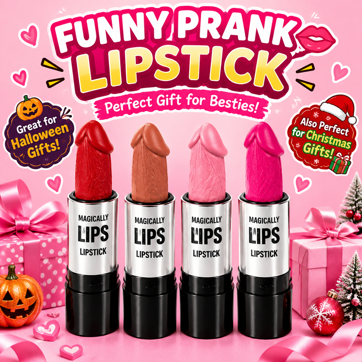 dht™⭐FUNNY LIPS PRANK LIPSTICK🎁Great for Halloween＆Christmas gag gifts for women