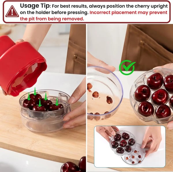 🍒Cherry Pitter Tool: Multi-functional 7-Hole Core Remover for Jam Making🍯