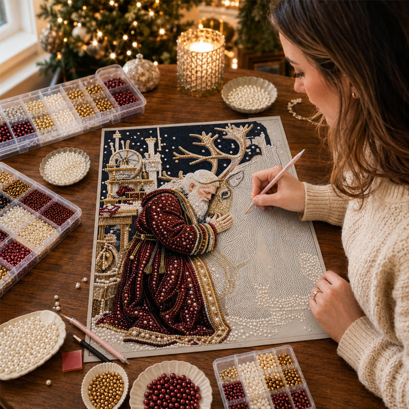 Christmas Reindeer Diamond Painting Art Kit