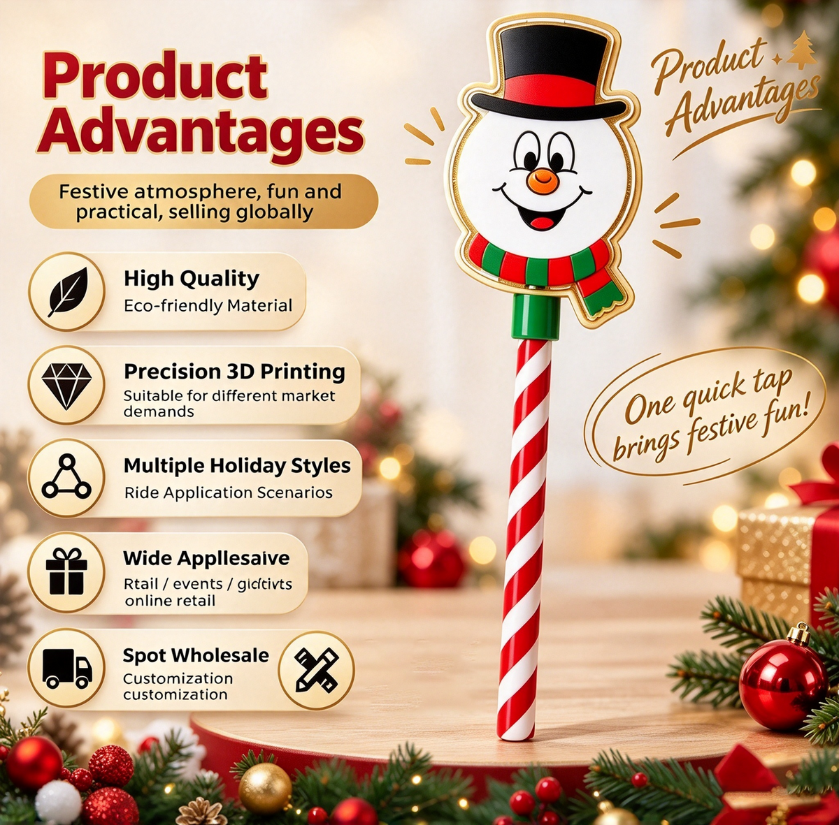dht™⭐ Christmas Tap-to-Pay Wand | NFC Contactless Payment Card Holder