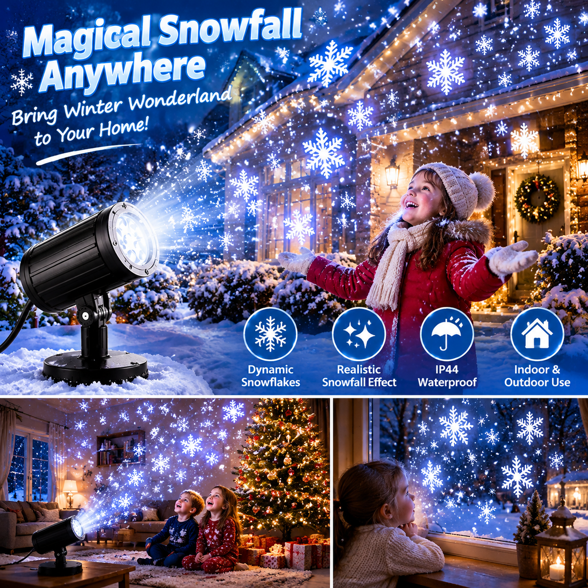 dht™⭐Christmas Snowflake Projector❄️Transform Your Home Into a Winter Wonderland