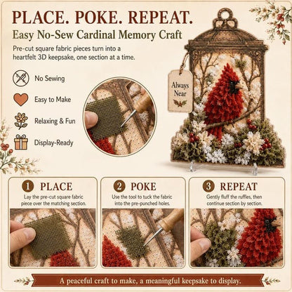 🕊️ Always Near 3D Fabric Poke Art Memory Lantern Kit
