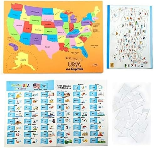 🌍 World Map & USA Map Puzzle Set