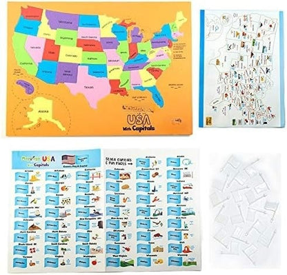 🌍 World Map & USA Map Puzzle Set