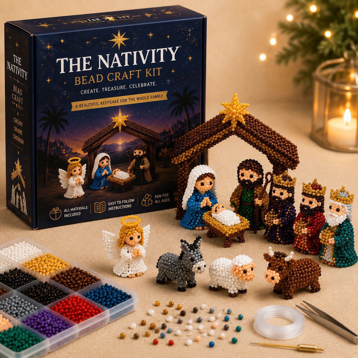  Mini 3D Beaded Animal Craft Kit
