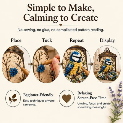 🔥 Always Near 3D Fabric Poke Art Memory Lantern Kit