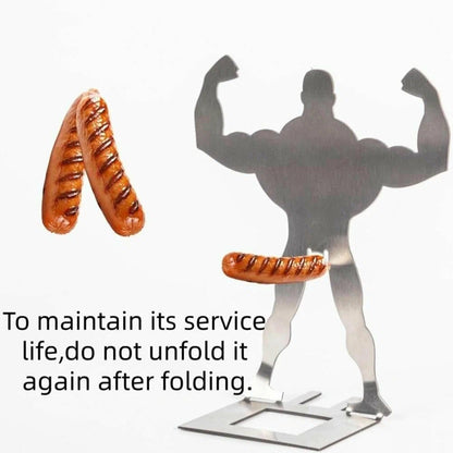 3 PCS Stainless Steel Muscle Man Hot Dog Holder