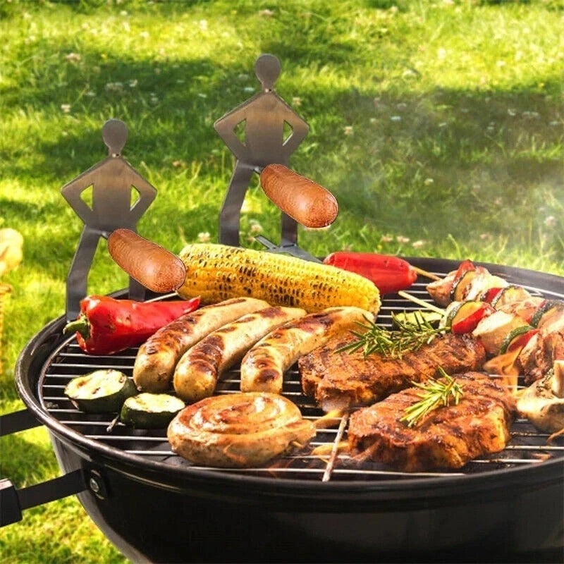 3 PCS Stainless Steel Muscle Man Hot Dog Holder