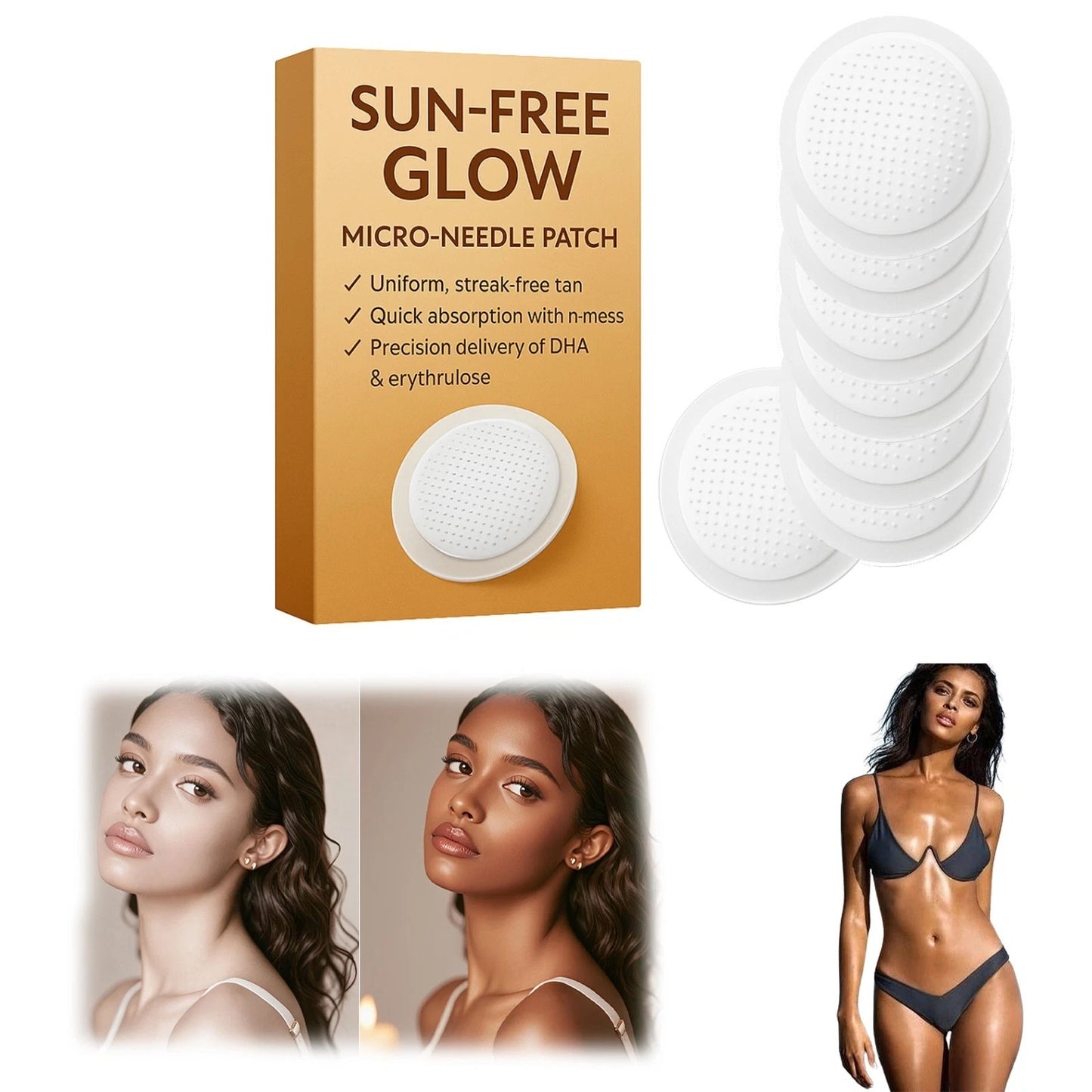 Instant Self-Tanning Patches - Easy Sun-Kissed Glow Without UV