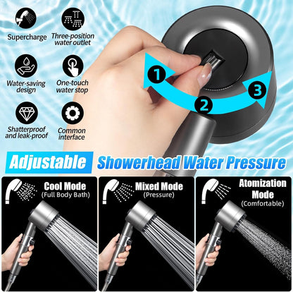 💧ANTI-LIME SCALE SHOWER HEAD (with filters)