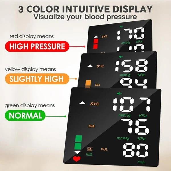 Voice Broadcast Wrist Blood Pressure Monitor with LED Display