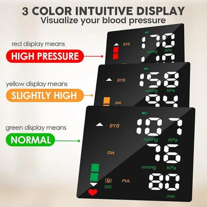 Voice Broadcast Wrist Blood Pressure Monitor with LED Display