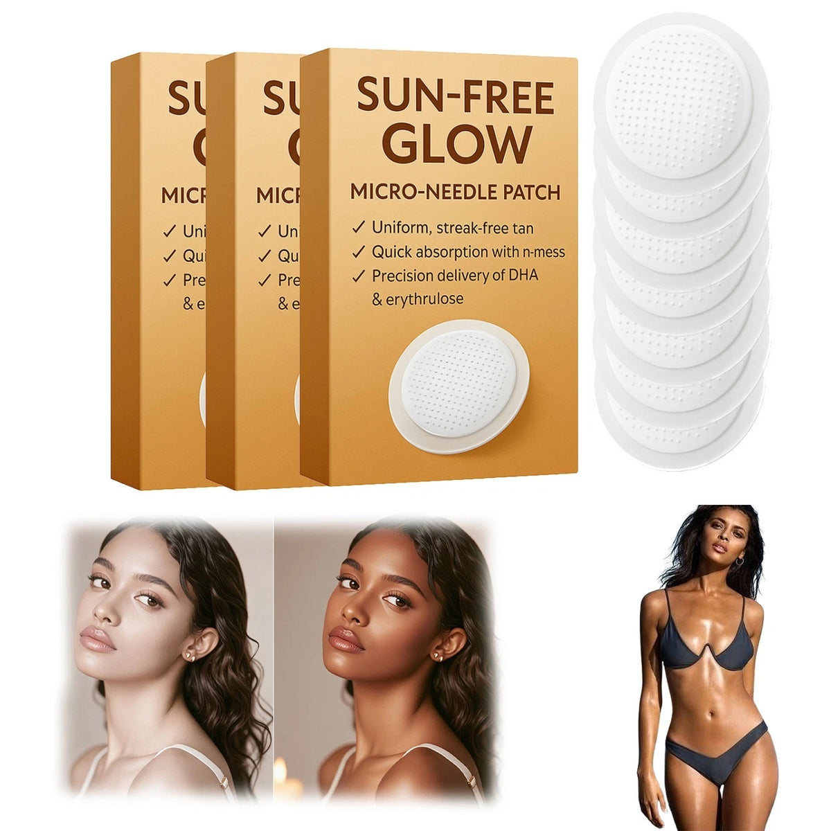 Instant Self-Tanning Patches - Easy Sun-Kissed Glow Without UV