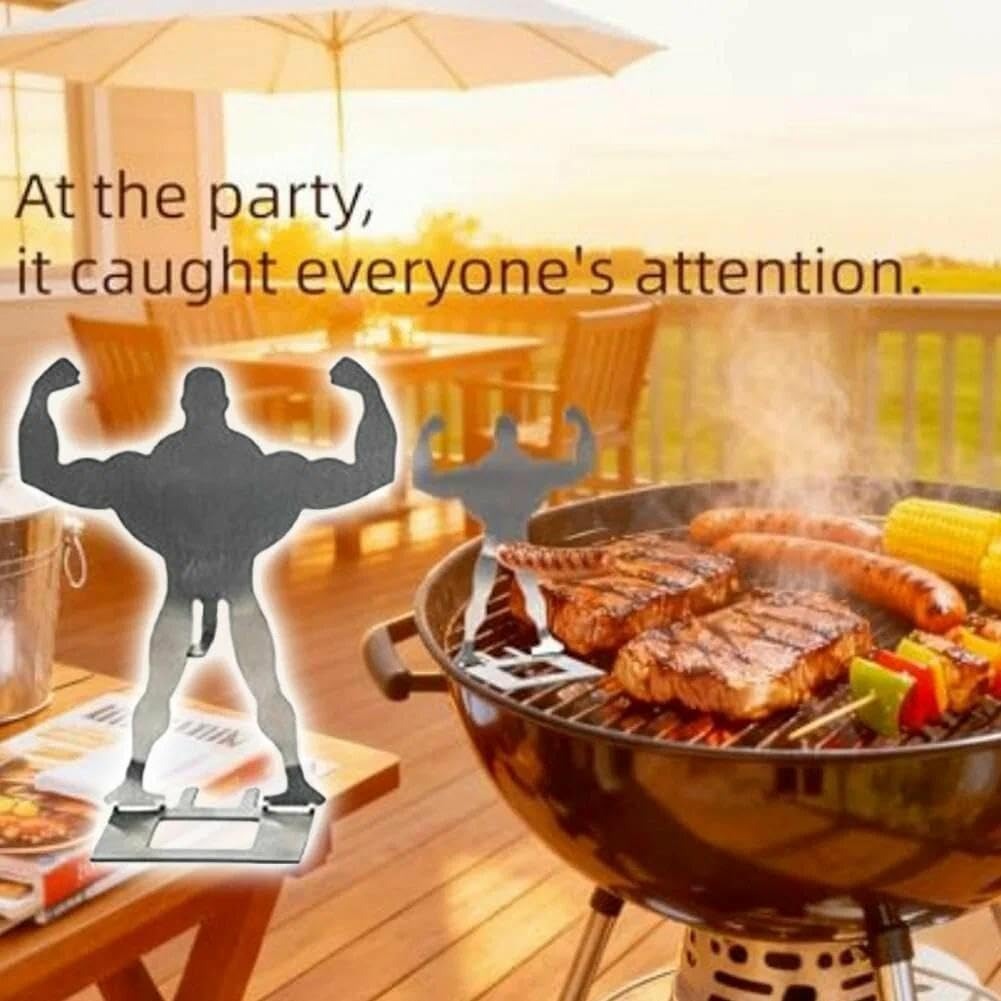3 PCS Stainless Steel Muscle Man Hot Dog Holder