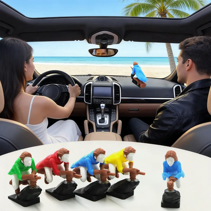 Whimsical Moving Witch Car Ornament