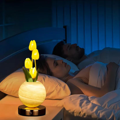 Three-Color Tulip Planet Night Light