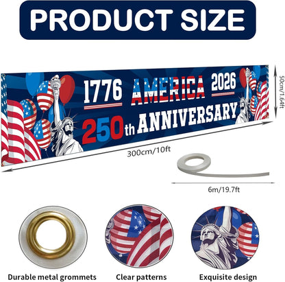 250th Anniversary American Banner Flag