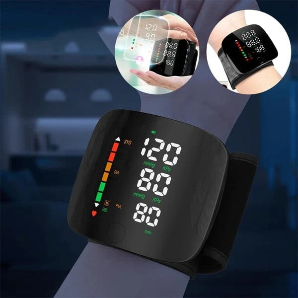 Voice Broadcast Wrist Blood Pressure Monitor with LED Display