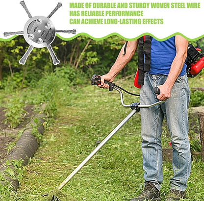 Durable 6-Teel Wire Grass Removal Wheel