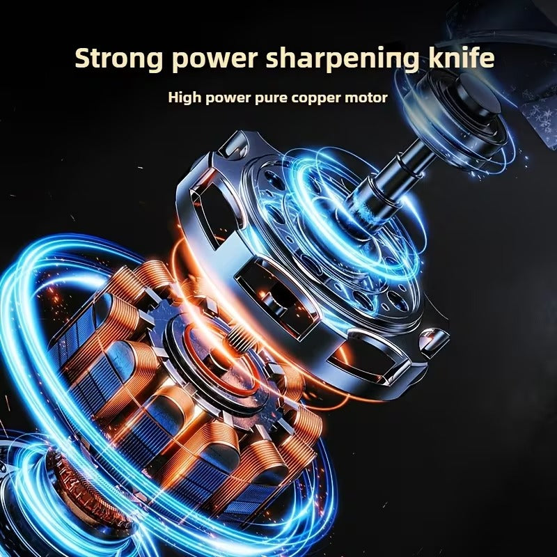 Automatic Electric Knife Sharpener, Fast Sharpening & Blade Protection