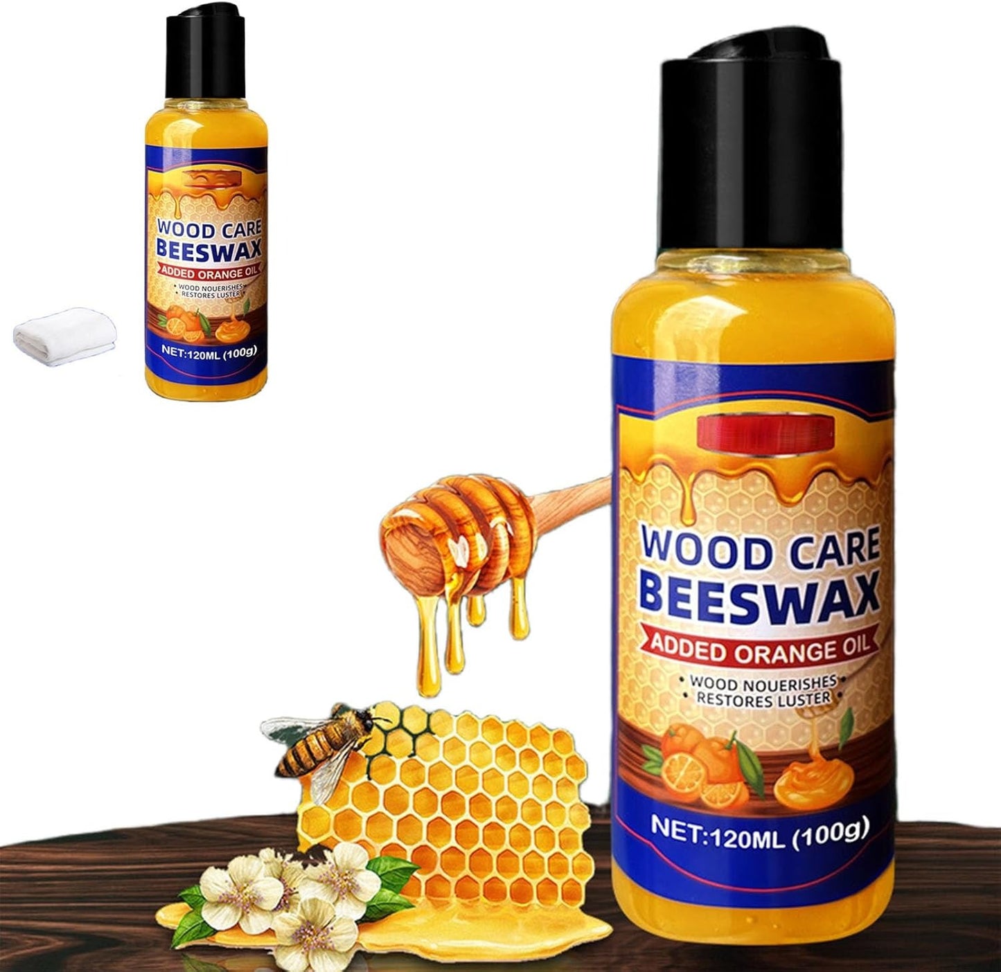 Natural Beeswax & Orange Oil Furniture Polish and Cleaner