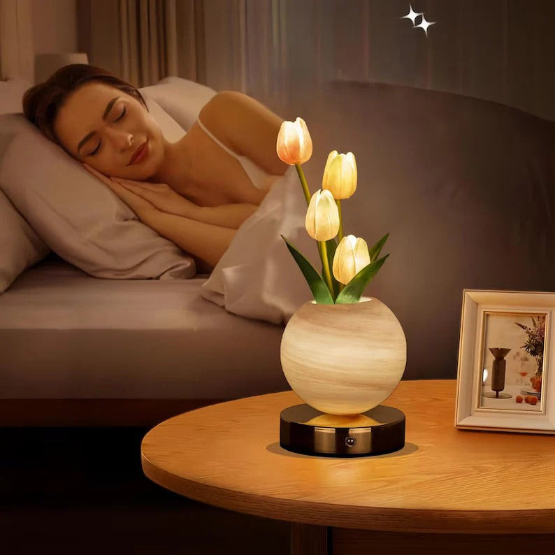 Three-Color Tulip Planet Night Light