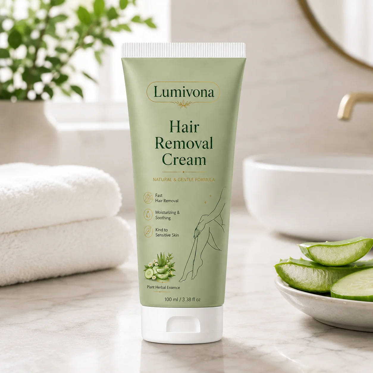 Natural Gentle Sensitive Skin Hair Removal Cream