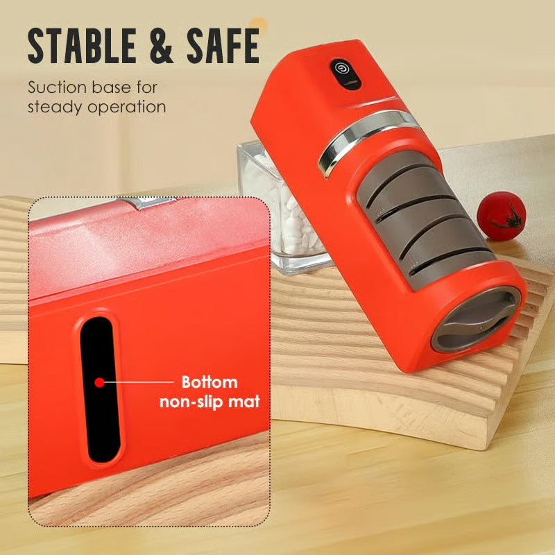 Automatic Electric Knife Sharpener, Fast Sharpening & Blade Protection