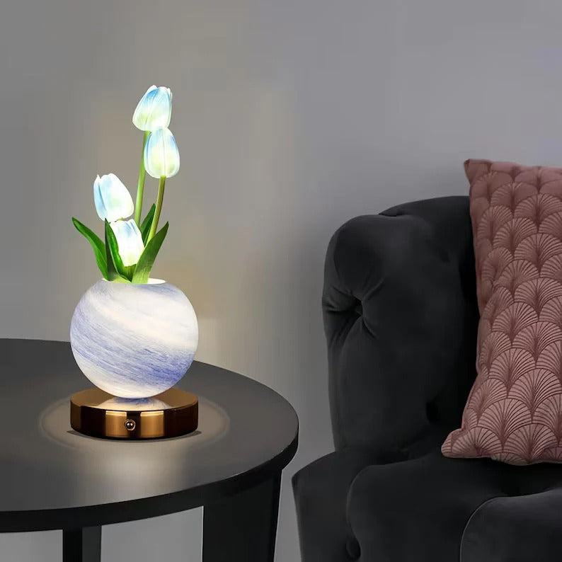 Three-Color Tulip Planet Night Light