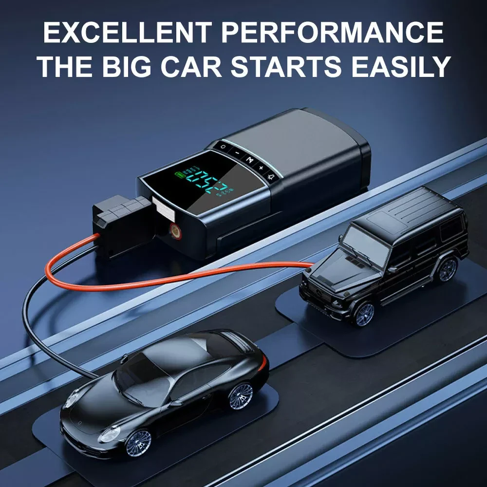 4-in-1 Car Jump Starter with 12000mAh Power Bank