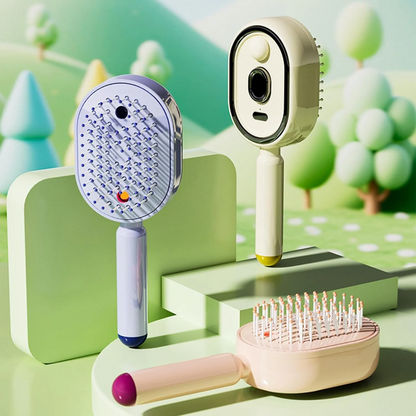 Anti-Tangle Air Cushion Hair Comb, Electric Essential Oil Spray Massage Brush
