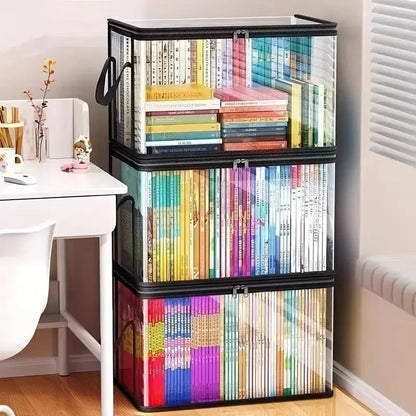 Large Clear Heavy Duty Storage Bin With Hinged Lid