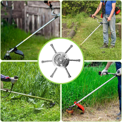 Durable 6-Teel Wire Grass Removal Wheel