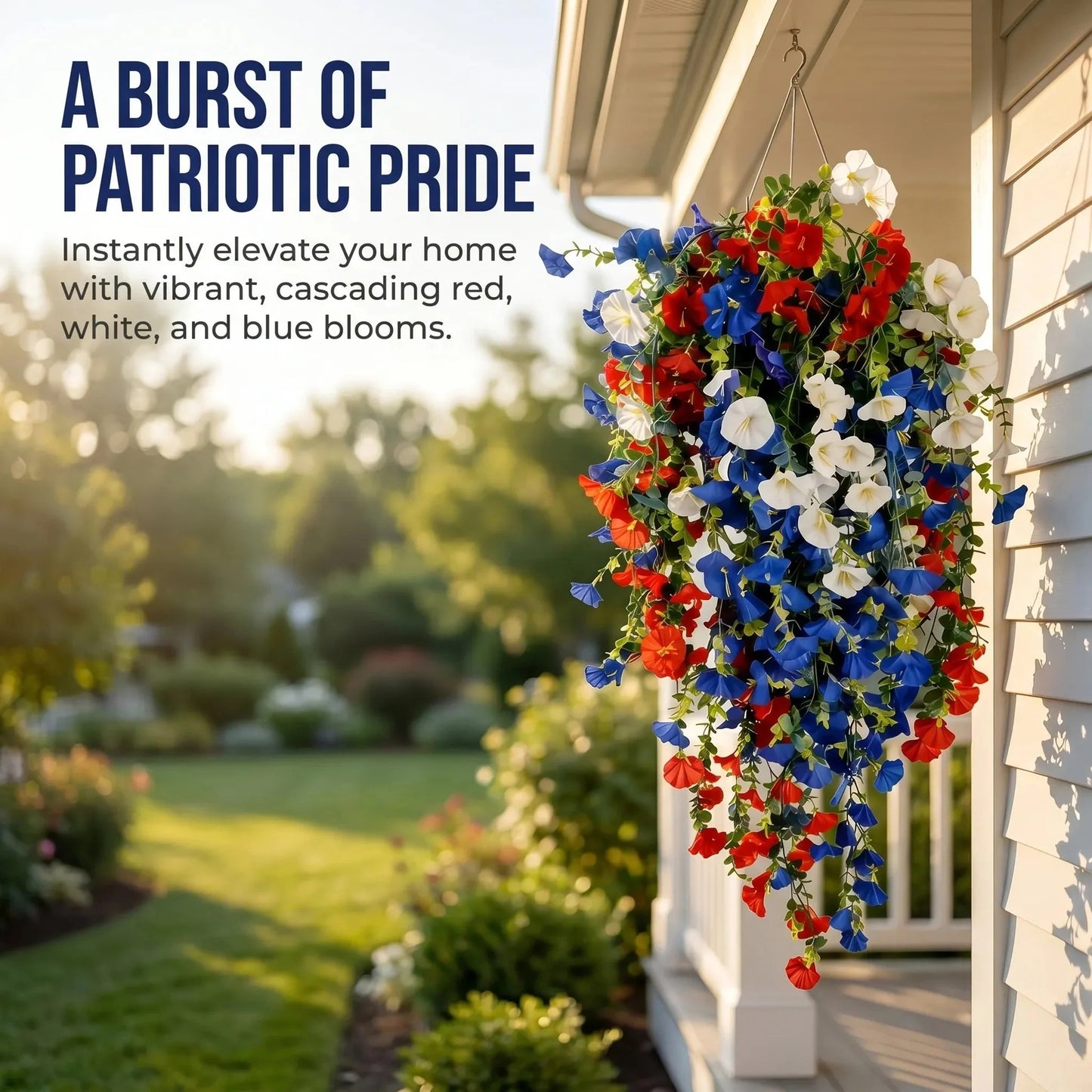 Celebrate America’s 250th Anniversary with Patriotic Hanging Baskets