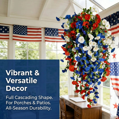 Celebrate America’s 250th Anniversary with Patriotic Hanging Baskets
