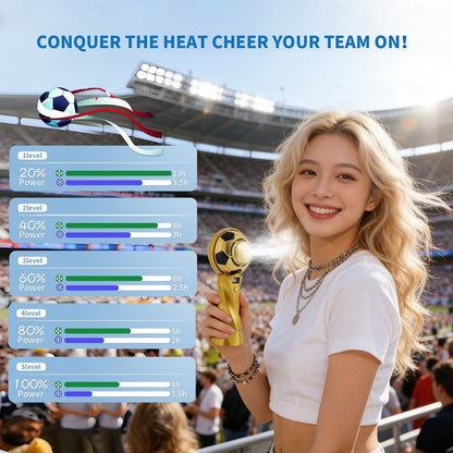 2026 World Soccer USB Rechargeable Football Handheld Fan 