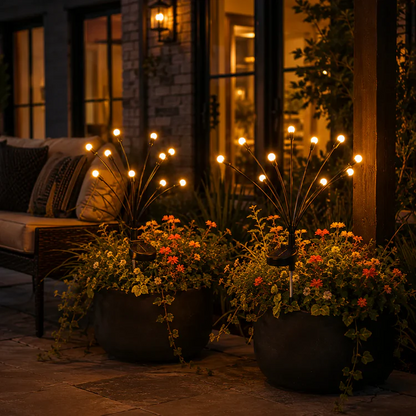 Outdoor Solar Firefly Twinkle Lights, Garden Decor Fairy Lights