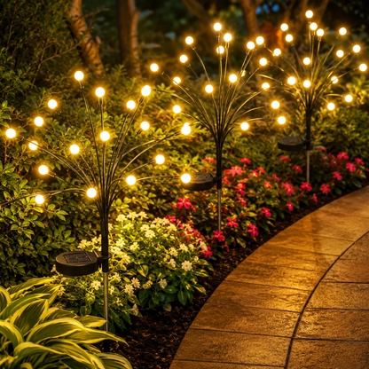 Outdoor Solar Firefly Twinkle Lights, Garden Decor Fairy Lights