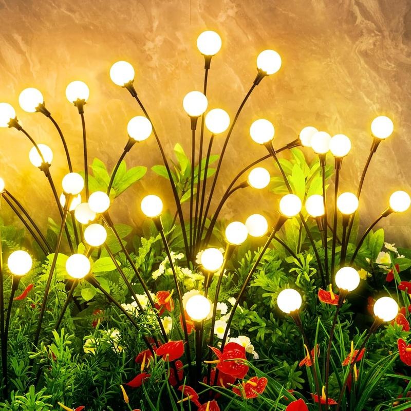 Outdoor Solar Firefly Twinkle Lights, Garden Decor Fairy Lights