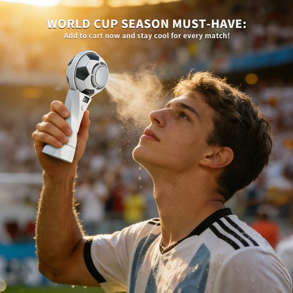 2026 World Soccer USB Rechargeable Football Handheld Fan 